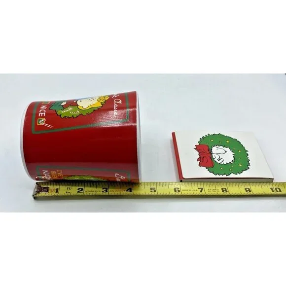 Peanuts Lot Sally Christmas Mug 14oz & Snoopy Notepad Dear Santa I’ve Been Nice - Picture 14 of 16
